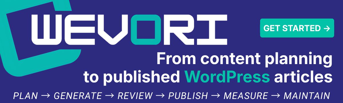 from content plannning to published wp articles